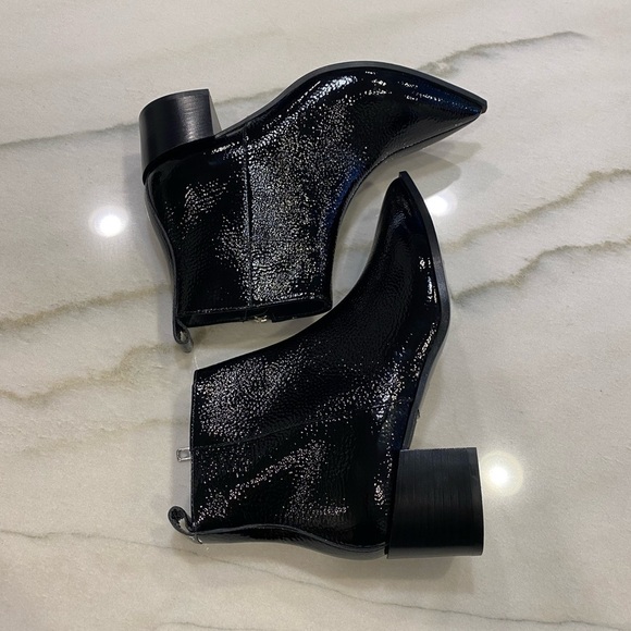 Everlane Boots size 6.5 Black Patent Leather Pointed Toe - Picture 8 of 15